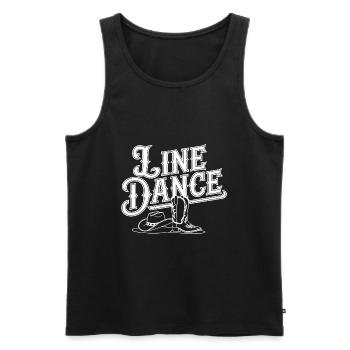 Line Dance Group Training My Dance Sport - Men's Premium Organic Tank Top - black - Front - AI Model Male 178 light (178cm)