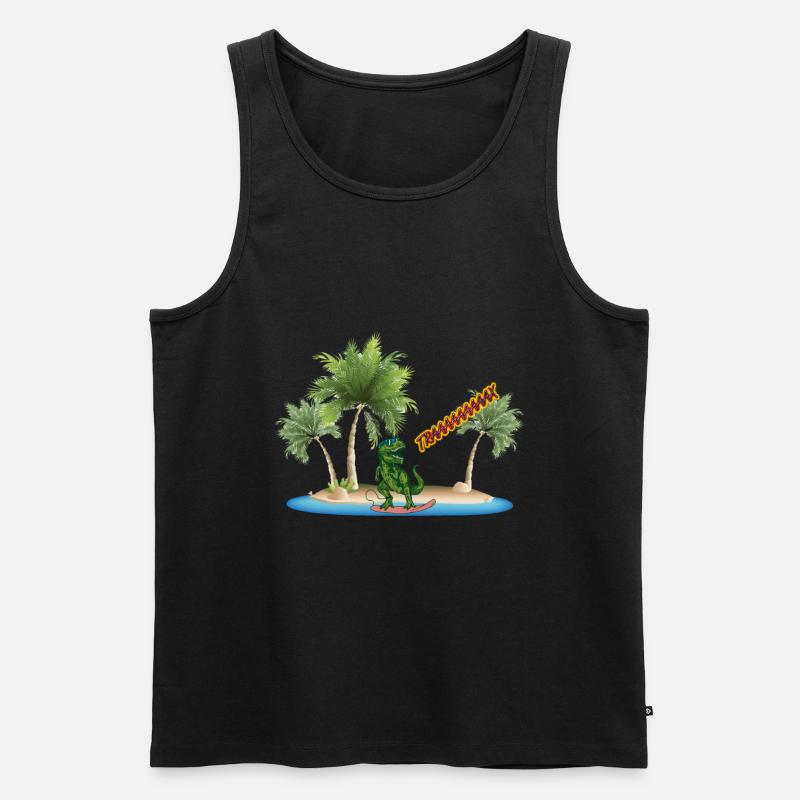 Islands Tropical TRAAAAAAAX - Männer Premium Bio Tank Top - Schwarz
