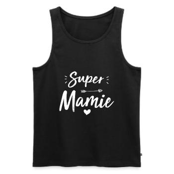 Super mamie - Débardeur bio Premium Homme - noir - Devant - Michal (187cm)
