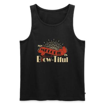 My Melodie Is Blow-Tiful Harmonicist Mouth Harp - Männer Premium Bio Tank Top - Schwarz - Vorne - Michal (187cm)