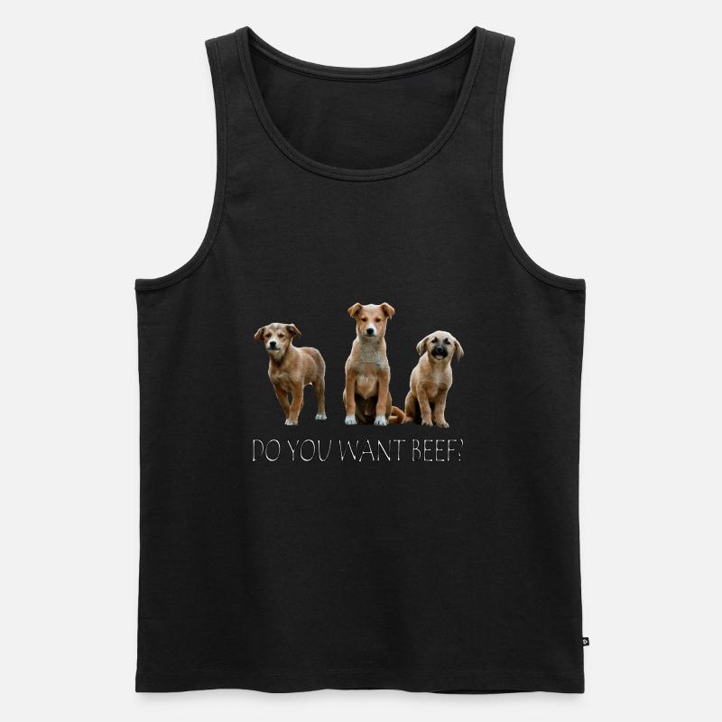 Welpen Beef - Männer Premium Bio Tank Top - Schwarz