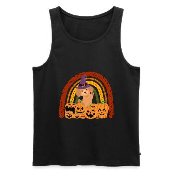 Cute Poodle Halloween Costume Dog - Men's Premium Organic Tank Top - black - Front - Michal (187cm)