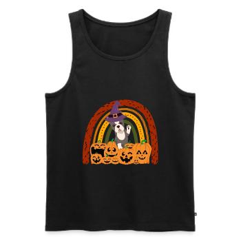 Cute Boston Terrier Halloween Costume Dog - Men's Premium Organic Tank Top - black - Front - Michal (187cm)