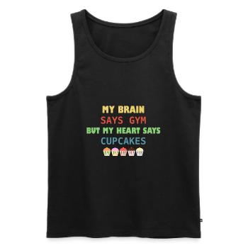 Cupcakes Muffin Muffins Lecker Süßigkeiten Essen - Männer Premium Bio Tank Top - Schwarz - Vorne - Michal (187cm)