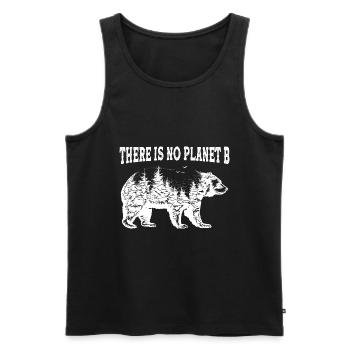Es gibt keinen Planet B Geschenk Bärenschutz - Männer Premium Bio Tank Top - Schwarz - Vorne - Michal (187cm)