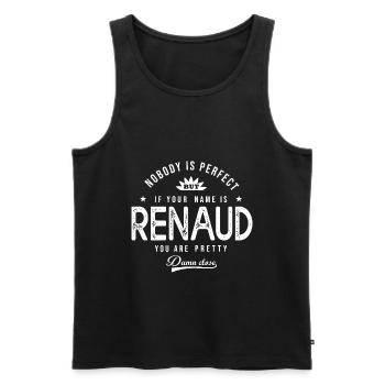 Renaud personalized shirt gift first name renaud - Men's Premium Organic Tank Top - black - Front - Michal (187cm)