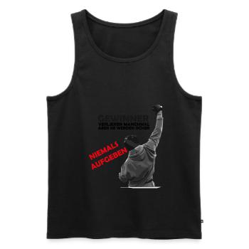 Winners sometimes lose but they... - Men's Premium Organic Tank Top - black - Front - AI Model Male 178 light (178cm)