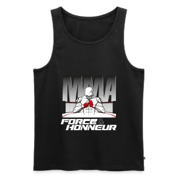 MMA - Débardeur bio Premium Homme - noir - Devant - Michal (187cm)
