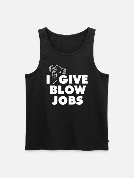 I Give Blow Jobs Graphic - Men's Premium Organic Tank Top - black