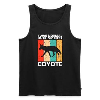 Kojoten Design für Kojotentöter - Männer Premium Bio Tank Top - Schwarz - Vorne - Michal (187cm)