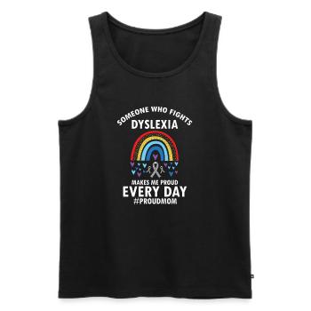 Dyslexia Therapy for Dyslexia Month - Men's Premium Organic Tank Top - black - Front - AI Model Male 178 light (178cm)