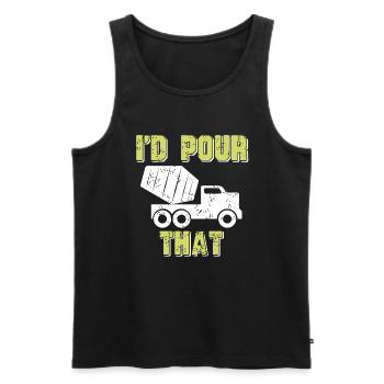Concrete construction design for construction workers and construction site - Men's Premium Organic Tank Top - black - Front - AI Model Male 178 light (178cm)