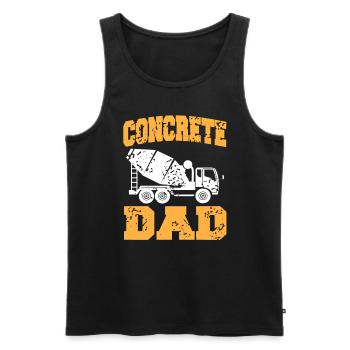 Concrete builder design for builders and construction site - Men's Premium Organic Tank Top - black - Front - Michal (187cm)