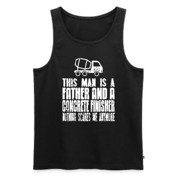 Concrete construction design for construction workers and construction site - Men's Premium Organic Tank Top - black - Front - AI Model Male 178 light (178cm)