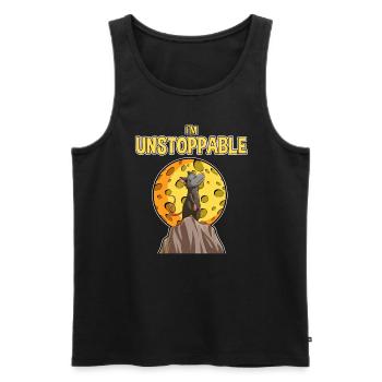 Opossum Design für Possum Fans und Opossum Fans - Männer Premium Bio Tank Top - Schwarz - Vorne - Michal (187cm)