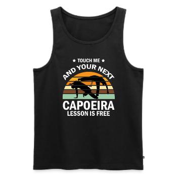 Capoeira für Mixed Martial Arts und Kickboxen - Männer Premium Bio Tank Top - Schwarz - Vorne - Michal (187cm)