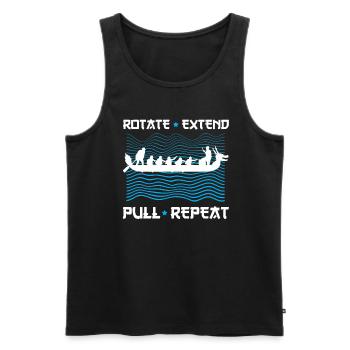 Drachenboot Trainer für chinesische Bootsrennen - Männer Premium Bio Tank Top - Schwarz - Vorne - Michal (187cm)
