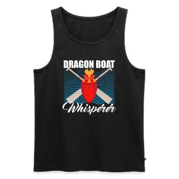 Conception de course de bateaux-dragons pour Dragon Boating - Débardeur bio Premium Homme - noir - Devant - Michal (187cm)