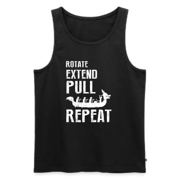 Drachenboot Crew und Drachenbootfahren - Männer Premium Bio Tank Top - Schwarz - Vorne - Michal (187cm)
