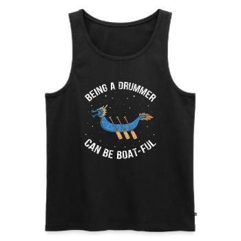 Dragon boating theme for dragon boat paddling - Men's Premium Organic Tank Top - black - Front - Michal (187cm)