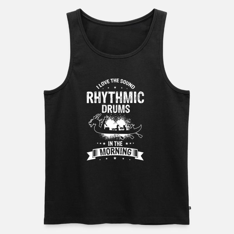 Drachenboot und Drachenboot Crew - Männer Premium Bio Tank Top - Schwarz