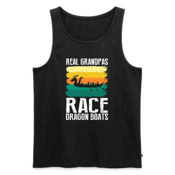 Chinese Boat Race for Dragon Boat Trainers - Men's Premium Organic Tank Top - black - Front - Michal (187cm)