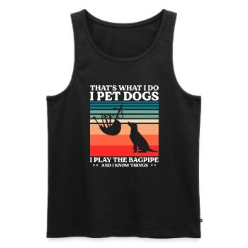 Scotsman Zitat für Dudelsackmusiker und Dudelsack - Männer Premium Bio Tank Top - Schwarz - Vorne - AI Model Male 178 light (178cm)