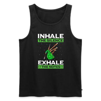 Bagpipes for pipers and Scots - Men's Premium Organic Tank Top - black - Front - Michal (187cm)