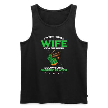 Bagpipes for pipers and Scots - Men's Premium Organic Tank Top - black - Front - Michal (187cm)