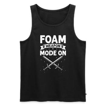 Role-playing game quote for Larper and Larp - Men's Premium Organic Tank Top - black - Front - Michal (187cm)