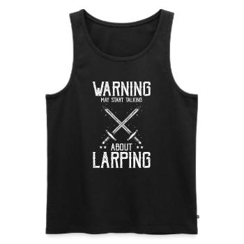 Schwertkampf für Live-Action-Rollenspiele und Larp - Männer Premium Bio Tank Top - Schwarz - Vorne - Michal (187cm)