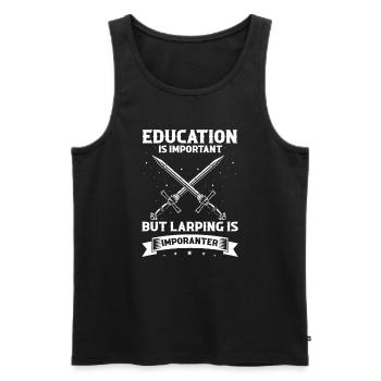 Fantasy role-playing game quote for sword fighting - Men's Premium Organic Tank Top - black - Front - Michal (187cm)