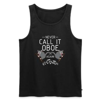 Bassoonist design for woodwind orchestra - Men's Premium Organic Tank Top - black - Front - AI Model Male 178 light (178cm)