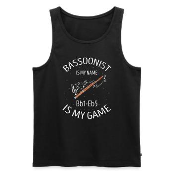Basson Orchesta design pour bassonistes - Débardeur bio Premium Homme - noir - Devant - Michal (187cm)