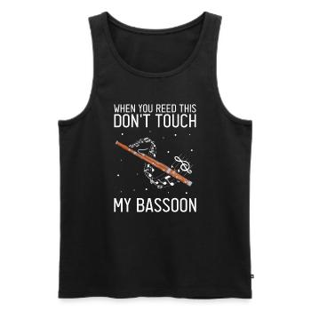 Basson pour basson anches et bassoniste - Débardeur bio Premium Homme - noir - Devant - AI Model Male 178 light (178cm)