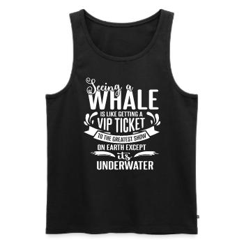 Beluga Whale Design for Marine Mammals and Orca - Men's Premium Organic Tank Top - black - Front - Michal (187cm)