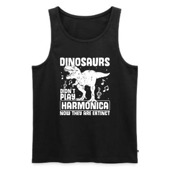 Harmonikaspieler für Munharmonika Spieler - Männer Premium Bio Tank Top - Schwarz - Vorne - Michal (187cm)