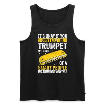 Harmonikaspieler für Munharmonika Spieler - Männer Premium Bio Tank Top - Schwarz - Vorne - Michal (187cm)