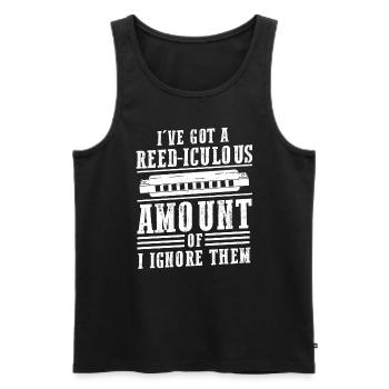 Französische Harfinisten und Harmonikaspieler - Männer Premium Bio Tank Top - Schwarz - Vorne - Michal (187cm)