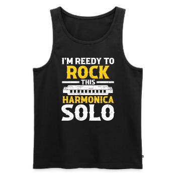Harmonikaspieler für Munharmonika Spieler - Männer Premium Bio Tank Top - Schwarz - Vorne - Michal (187cm)