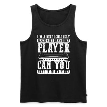Französische Harfinisten und Harmonikaspieler - Männer Premium Bio Tank Top - Schwarz - Vorne - Michal (187cm)
