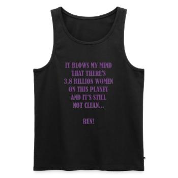 Immer noch nicht sauber - Männer Premium Bio Tank Top - Schwarz - Vorne - AI Model Male 178 light (178cm)