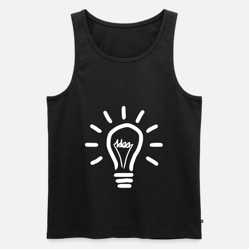 Light Bulb Idea - Men's Premium Organic Tank Top - black