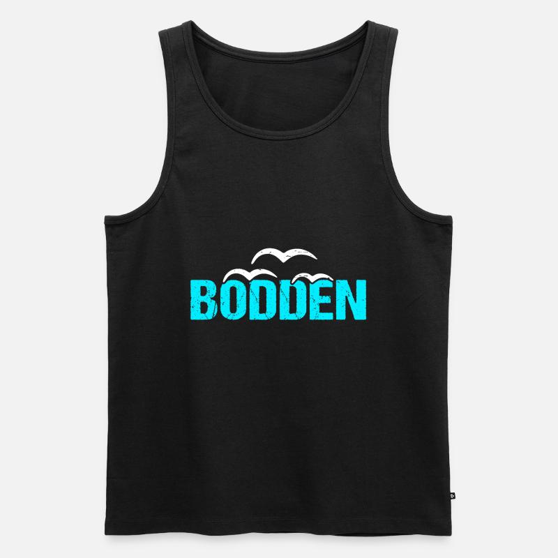 Bodden Ostsee Boddenlandschaft - Männer Premium Bio Tank Top - Schwarz