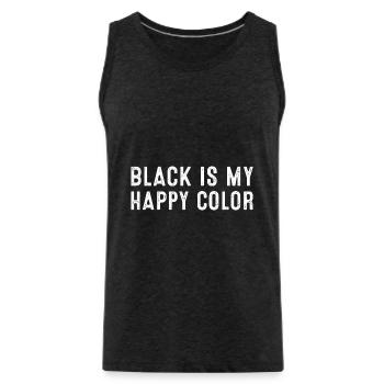 Le noir est ma couleur heureuse - Débardeur bio Premium Homme - charbon - Devant - Alexander (188cm)