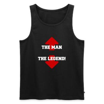 Mann Penis versaut pervers Hose lustig Humor - Männer Premium Bio Tank Top - Schwarz - Vorne - Michal (187cm)