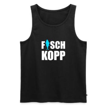 fisch, angeln, fischer, fischen, angler, fische - Männer Premium Bio Tank Top - Schwarz - Vorne - Michal (187cm)
