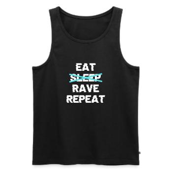 Rave - Männer Premium Bio Tank Top - Schwarz - Vorne - Michal (187cm)