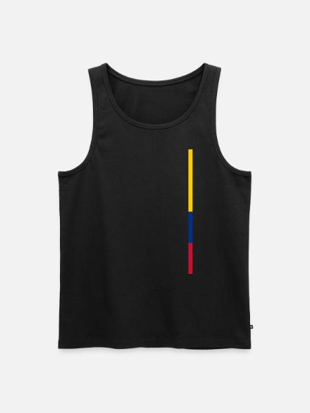 Colombia Stripe - Men's Premium Organic Tank Top - black