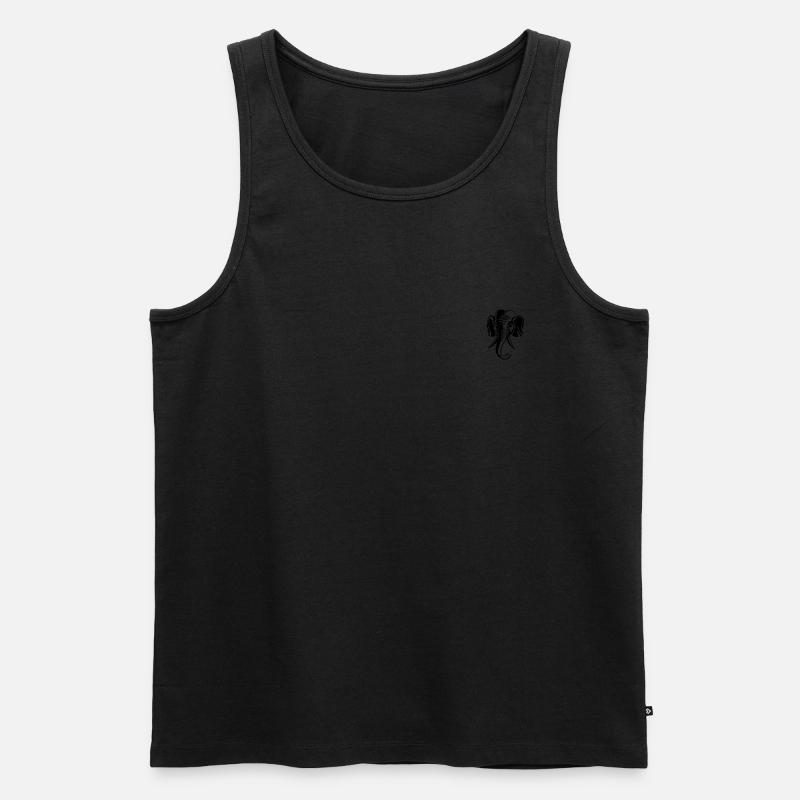 Elephant - Männer Premium Bio Tank Top - Schwarz